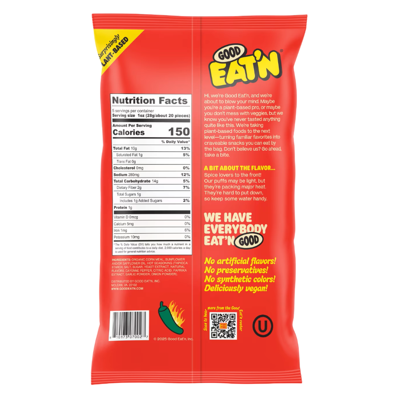 Good Eat'n Hot Hot Puffs, 5oz