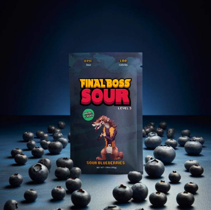 Final Boss Sour Level 3 Sour Blueberries, 1.06oz