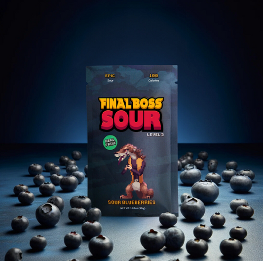 Final Boss Sour Level 3 Sour Blueberries, 1.06oz