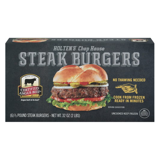 Holten Angus Beef Steak Burgers (Frozen) - 6ct