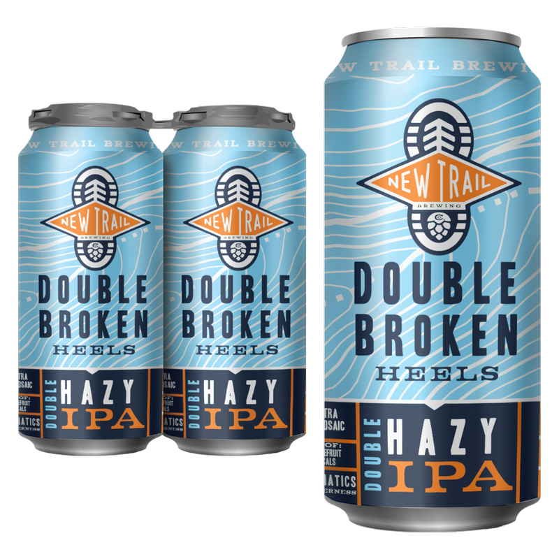 New Trail Double Broken Heels Hazy Double IPA 4pk 16oz Can 9.2% ABV