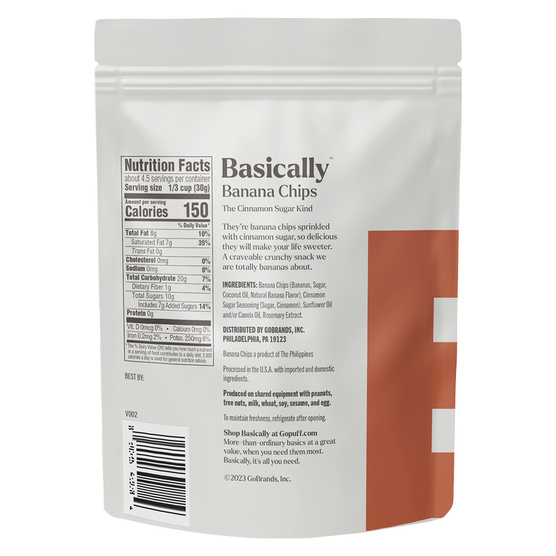 Basically Cinnamon Sugar Banana Chips 5oz