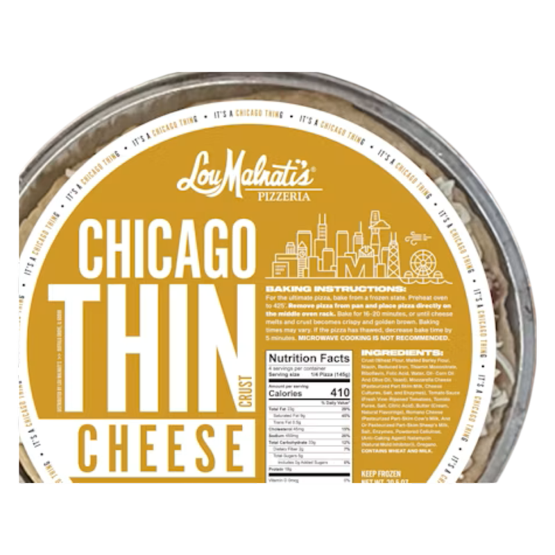 Lou Malnati's Thin Crust Cheese Pizza, 20.5 oz