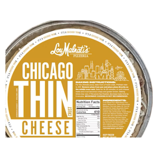 Lou Malnati's Thin Crust Cheese Pizza, 20.5 oz