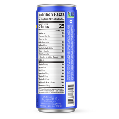 Emotional Utility Mango Passionfruit Mood & Motivation Sparkling Beverage 12oz Can