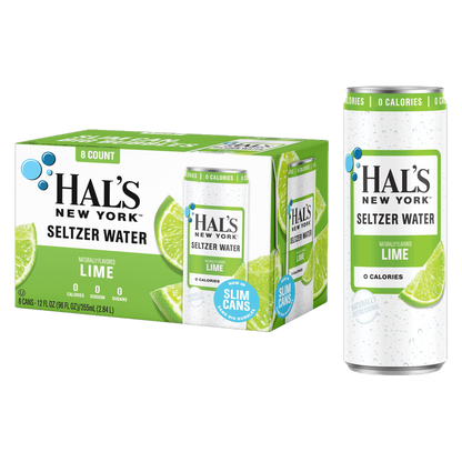 Hal's New York Lime Seltzer 8pk 12oz Can