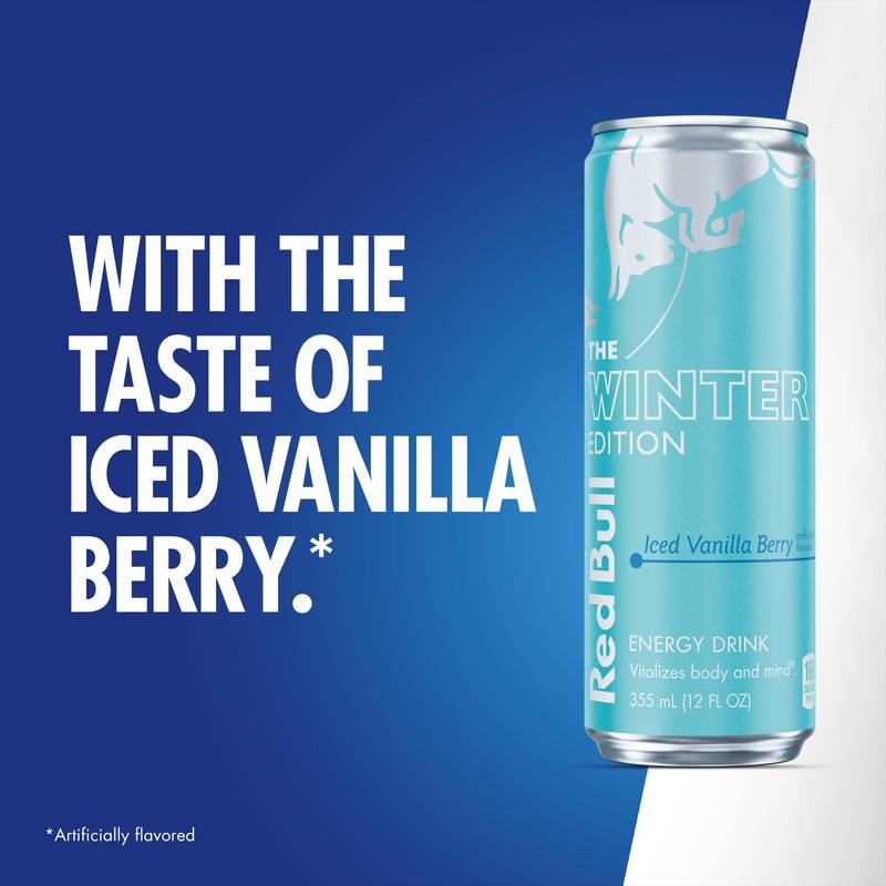 Red Bull Winter Edition Iced Vanilla Berry Energy Drink 12oz Can