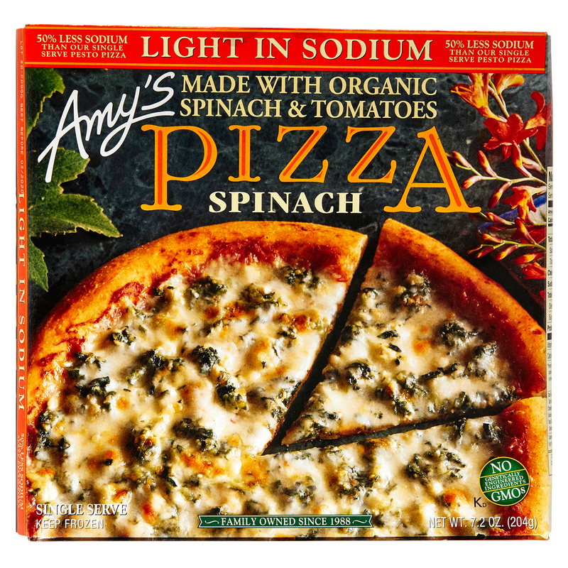 Amy's Spinach Medium Pizza 7.2oz