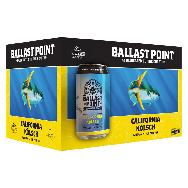 Ballast Point California Kolsch Pale Ale 6pk 12oz Can 5.2% ABV