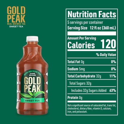 Gold Peak Sweetened Black Tea Bottle, 59 fl oz