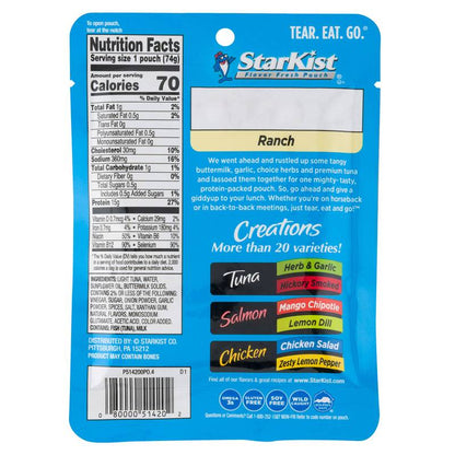 StarKist Tuna Creations Ranch Pouch 2.6oz