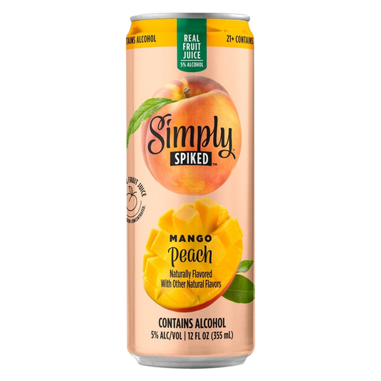 Simply Spiked Peach Mango Single 12oz Can 5% ABV