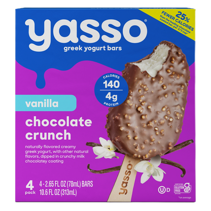 Yasso Vanilla Chocolate Crunch Bars, 4ct