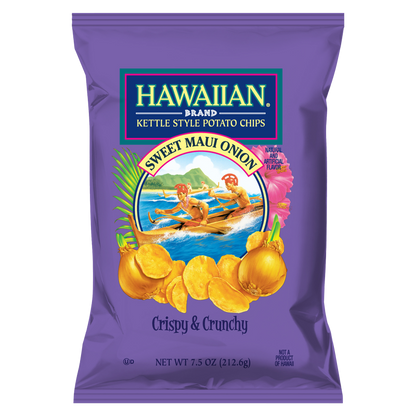 Hawaiian Sweet Maui Onion Kettle Style Potato Chips 7.5oz