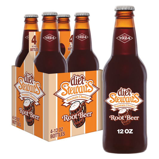 Stewart's Diet Root Beer 4pk 12oz Btl