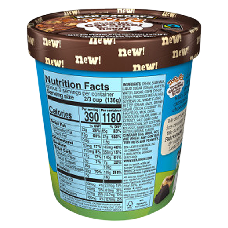 Ben & Jerry's Topped Chocolate Caramel Cookie Dough Ice Cream 15.2oz