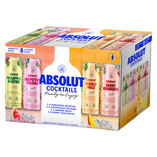 Absolut Cocktails Variety 8pk 12oz Can (ABV Varies)