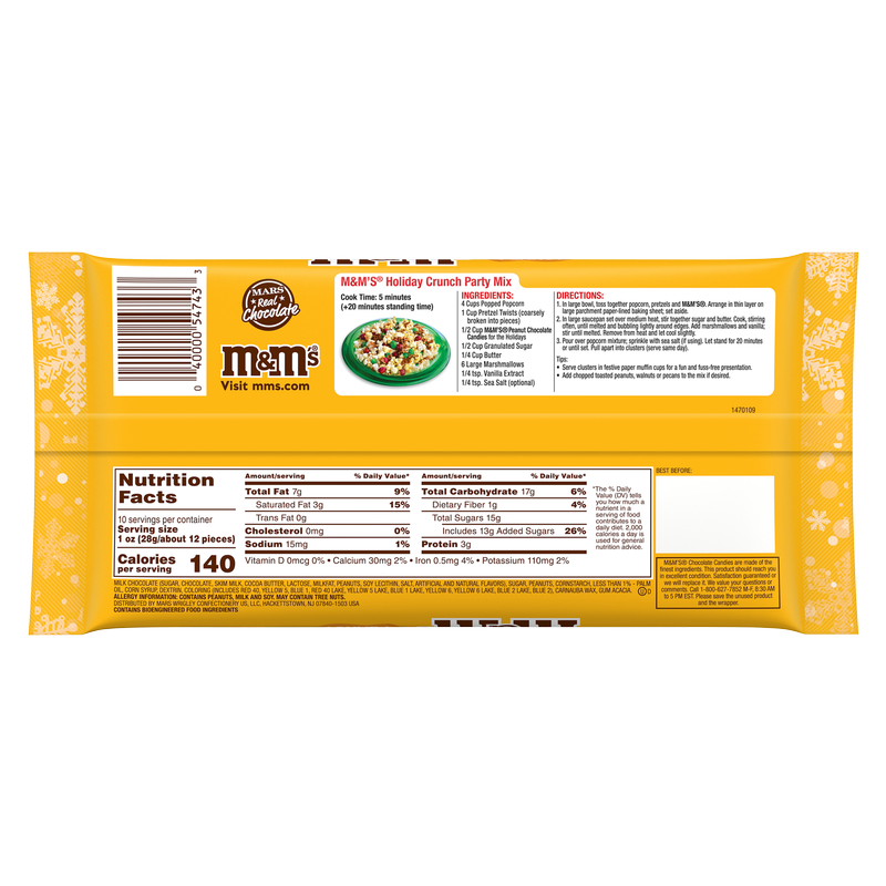 M&M’s Holiday Peanut Chocolate Candies 10oz
