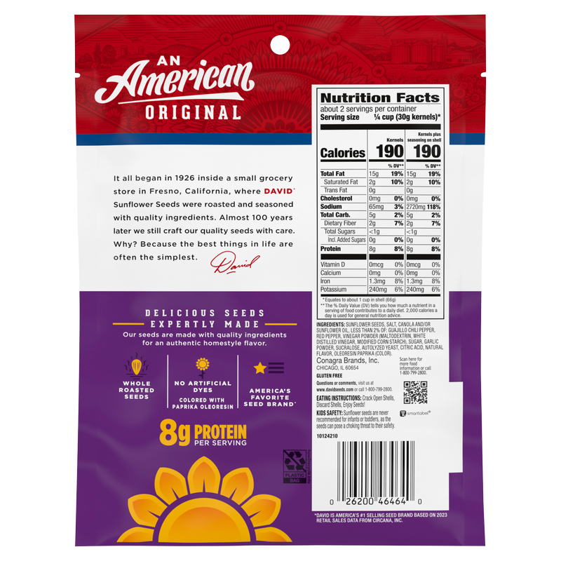 David's Sweet and Spicy Sunflower Seeds 5.25oz
