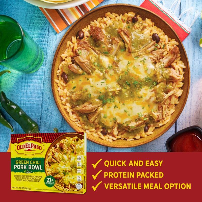 Old El Paso Green Chili Pork Bowl 10oz