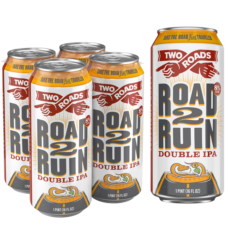 Two Roads Road to Ruin DIPA 4pk 16oz Can 8.0% ABV