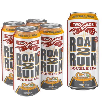 Two Roads Road to Ruin DIPA 4pk 16oz Can 8.0% ABV