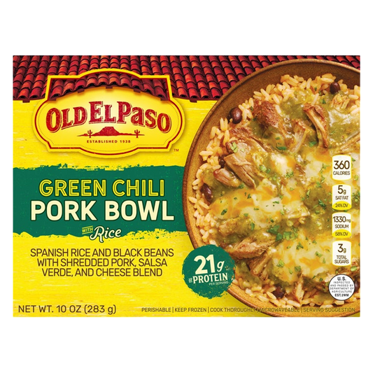 Old El Paso Green Chili Pork Bowl 10oz