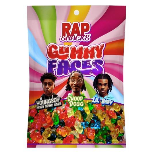 Rap Snacks Gummy Faces Candy, 5.3oz