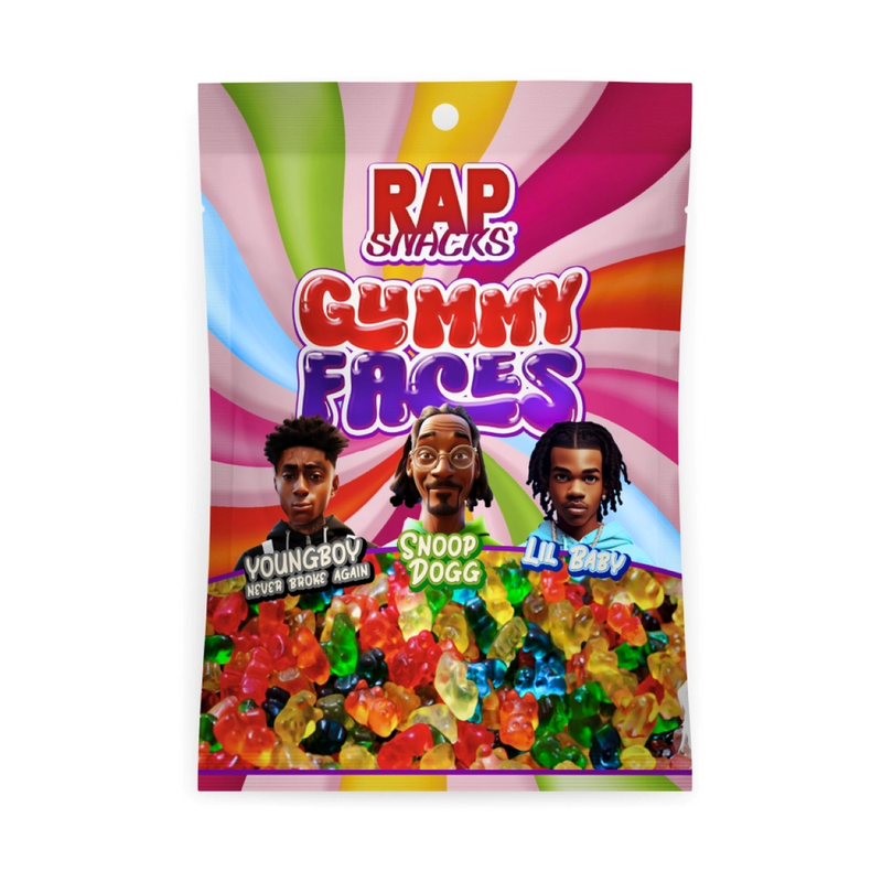 Rap Snacks Gummy Faces Candy, 5.3oz