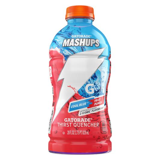 Gatorade Mashups Thirst Quencher Cool Blue Fruit Punch 28oz Btl