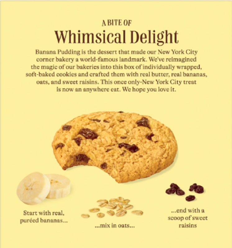 Magnolia Bakery, Banana Pudding Cookies, Oatmeal Raisin, 8oz 4 count