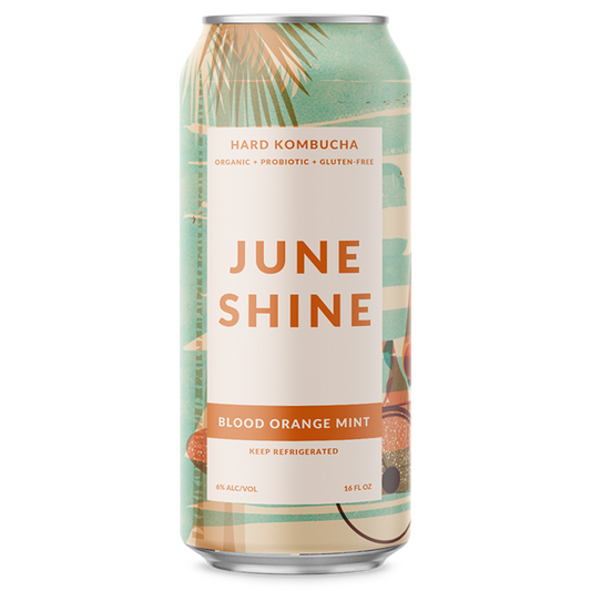 JuneShine Blood Orange Mint Hard Kombucha Single 16oz Can 6.0% ABV
