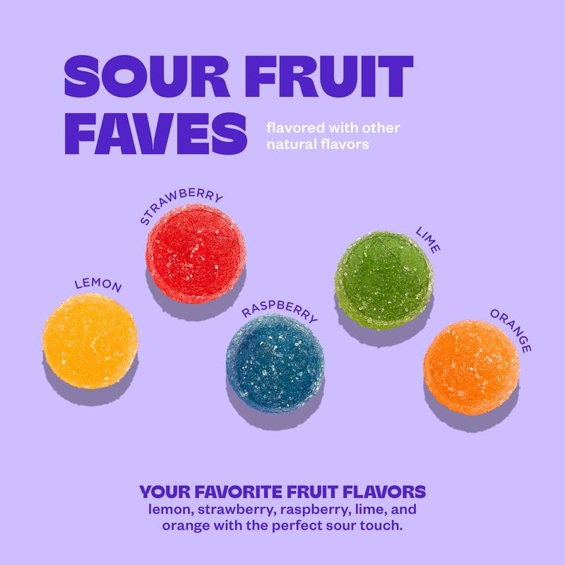 Tandy Stress Heads, Sour Fruit Flavored Gummies with GABA, 1.4oz