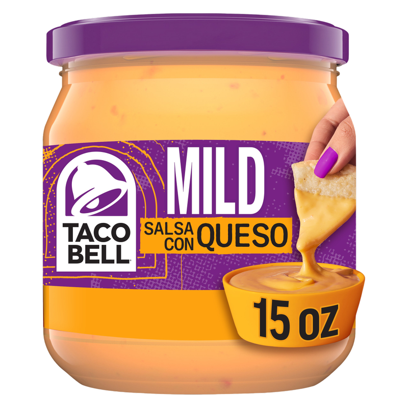 Taco Bell Mild Salsa Con Queso Cheese Dip, 15oz.