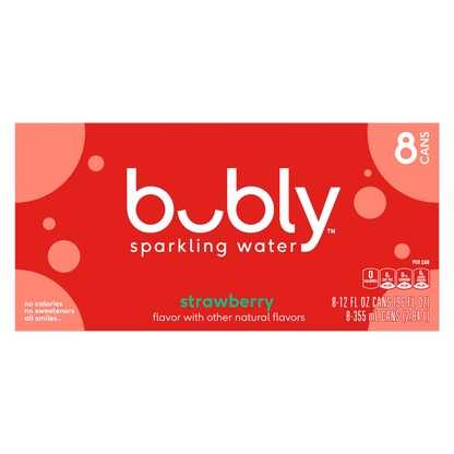 Bubly Strawberry 8pk 12oz Can