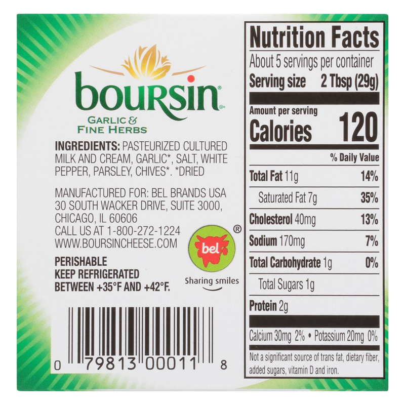 Boursin Garlic & Fine Herbs Gournay Cheese - 5.2oz