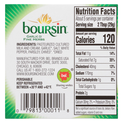 Boursin Garlic & Fine Herbs Gournay Cheese - 5.2oz