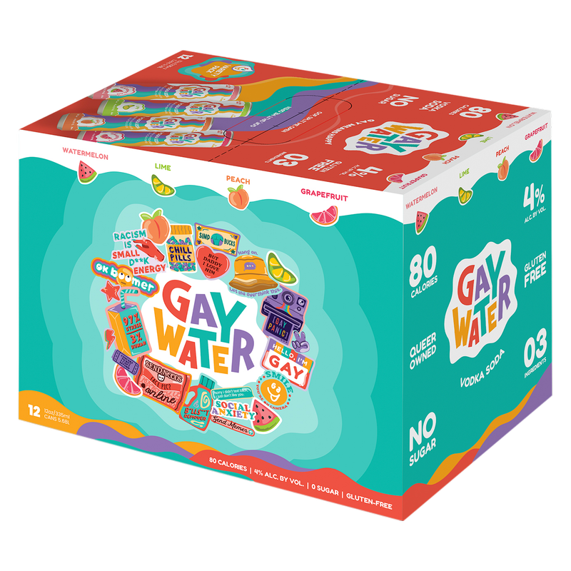 Gay Water Vodka Soda Variety 12pk 4% ABV