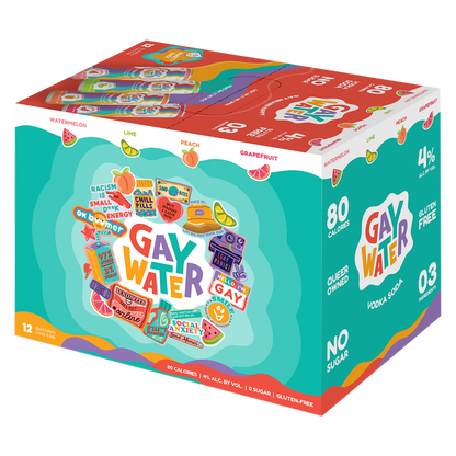 Gay Water Vodka Soda Variety 12pk 4% ABV