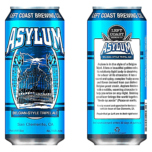 Left Coast Brewing Asylum Belgian-Style Tripel 4pk 16oz Can