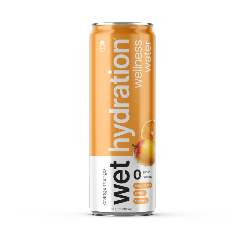 Wet Hydration Orange Mango Water 12oz Can
