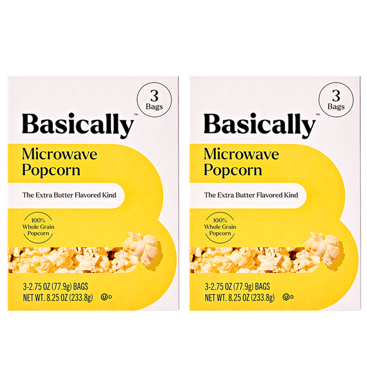 2ct Basically 3ct Microwave Extra Butter Popcorn