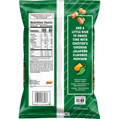 Chester's Fries Corn And Potato Snacks Cheddar Jalapeno Popcorn 4.25 Oz