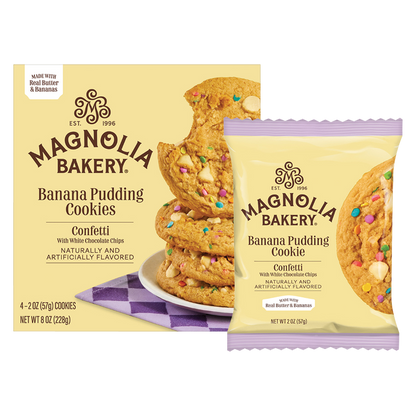 Magnolia Bakery Banana Pudding Cookies - Confetti With White Chocolate Chips 4ct 8oz Carton