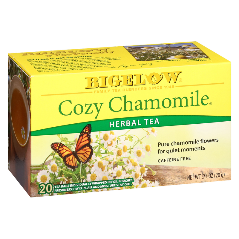 Bigelow Tea Cozy Chamomile Caffeine Free Herbal Tea Bags 18ct Box