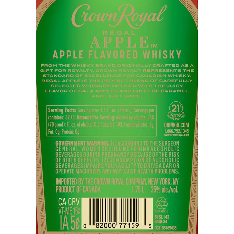 Crown Royal Regal Apple Canadian Whisky 1.75L (70 proof)