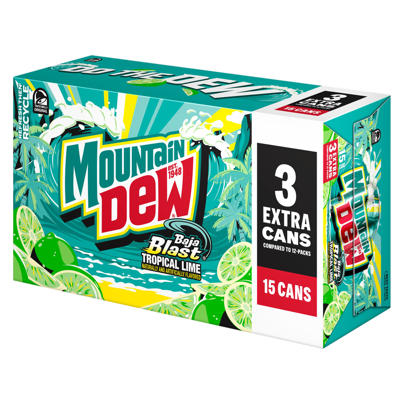 Mountain Dew Baja Blast 15pk 12oz Can
