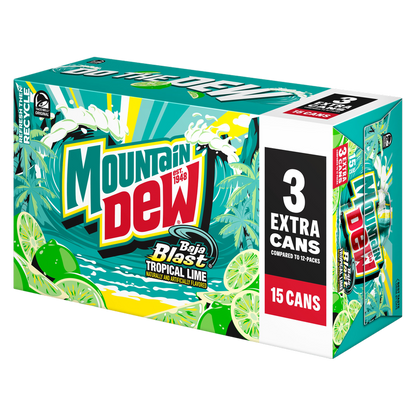 Mountain Dew Baja Blast 15pk 12oz Can