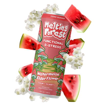 Melting Forest Watermelon Elderflower Mushroom D-Stress 12oz Can