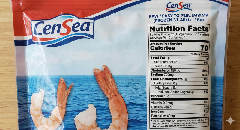 CenSea Raw / Easy to Peel Shrimp (Frozen 31-40ct) - 16oz
